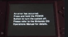 Error Message: An Error Occurred. Press and Hold  .
